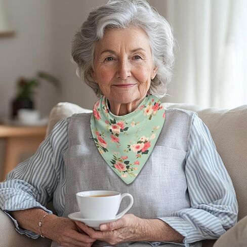 البالغين البالغين باندانا المرايل ناعمة الامتصاصات الطالبة المذهلة المرايل اللعاب من منشفة مثلث المريلة للرجال النساء المراهقات المسنين in Kuwait