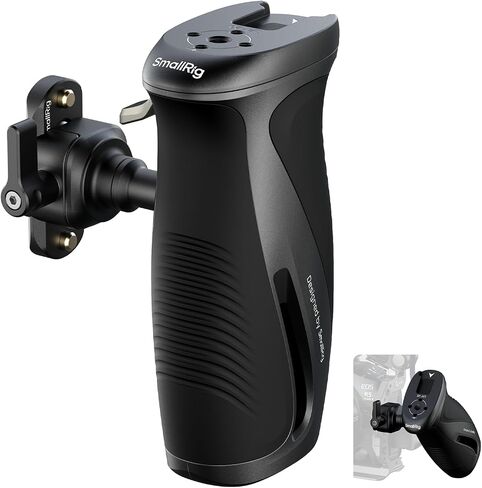 SMALLRIG Push-Button Rotating Side Handle with 1/4"-20 Screws, for Left and Right Hand, 360° Rotatable Side Handle with Anti-Slip Silicone, Max. Load 15Kg in Saudi Arabia