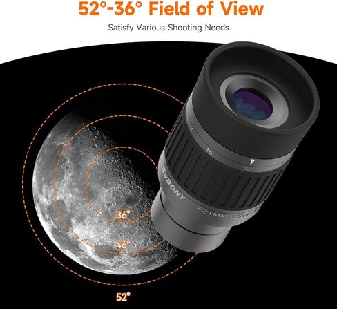 SVBONY SV135 1.25" Zoom Eyepiece, Zoom 7 to 21mm Telescope Eyepiece 5 Element 3 Group Bundle with SV233 7PCS Telescope Accessory Kit, 2 Plossl Eyepieces, 3 Filters, for Astronomical Observations in Saudi Arabia