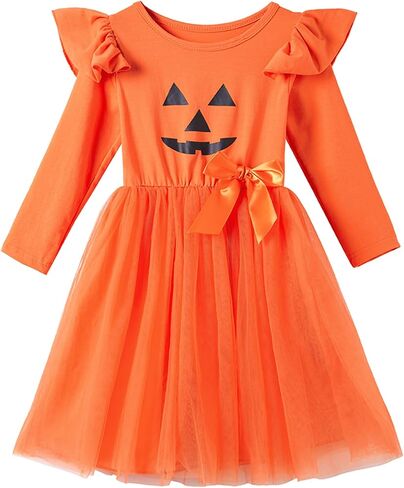 Niyage Girls 'Tulle Tulle Tutu Dress Toddler Kids Easy Pumpkin Halloween Party Dresses in Kuwait