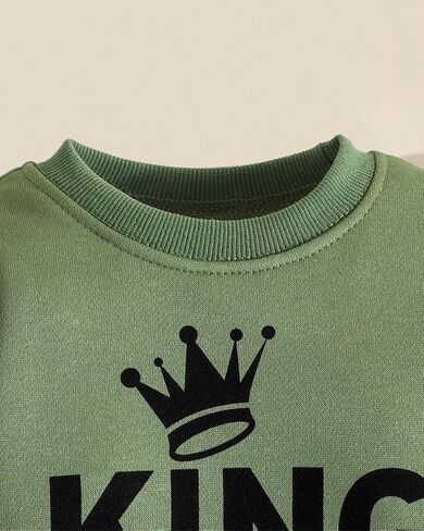 Jecson Baby Boy Fall Cloths: Warm & Soft Infant Strits مجموعة من النوع الثقيل للعبث والركض Pant 2pcs in Kuwait