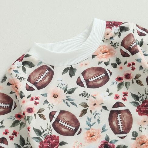 Baby Boy Girl Football Outfit Long Sleeve Crewneck Sweatshirt Pullover Tops and Elastic Pants Set 2PC Outfits in Saudi Arabia