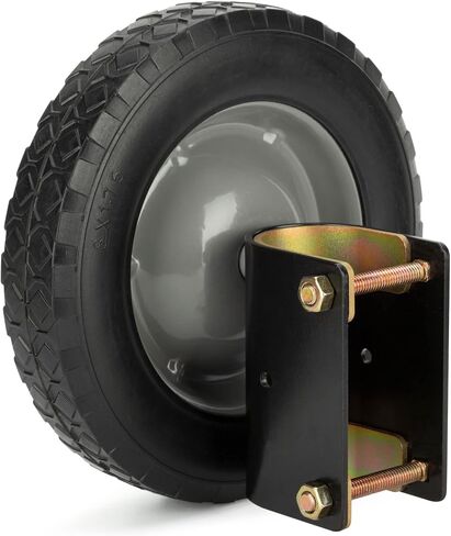 Gate Wheel 8" Rubber Gate Caster Heavy Duty Gate Helper Support Wheel Side Mount for Swing Gate Metal Tube Fence Chain Link Gate,Fits 1-5/8" to 2" O.D. Round Tube Gate Frames(1 Pack) in Kuwait