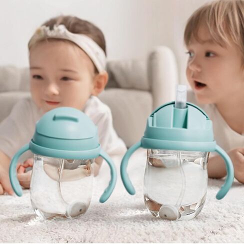 Pandaear Tritan Sippy Cup مع قش مرجح ، كوب قش أطفال مقاوم للانسكاب مع مقابض سهلة ، يشرب من أي زاوية ، 10 أوقية ، للأطفال 6 أشهر وما فوق in Saudi Arabia