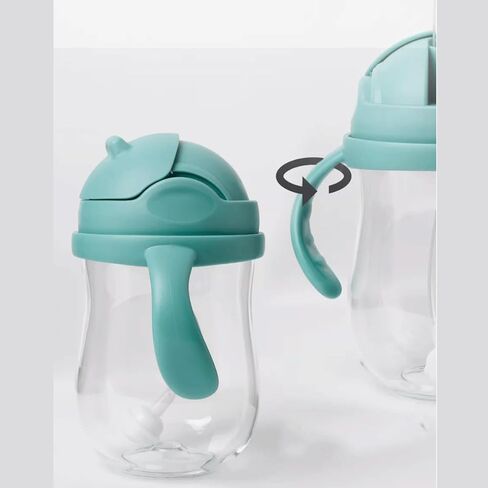 Pandaear Tritan Sippy Cup مع قش مرجح ، كوب قش أطفال مقاوم للانسكاب مع مقابض سهلة ، يشرب من أي زاوية ، 10 أوقية ، للأطفال 6 أشهر وما فوق in Saudi Arabia