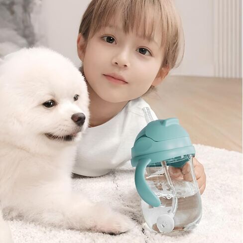 Pandaear Tritan Sippy Cup مع قش مرجح ، كوب قش أطفال مقاوم للانسكاب مع مقابض سهلة ، يشرب من أي زاوية ، 10 أوقية ، للأطفال 6 أشهر وما فوق in Saudi Arabia