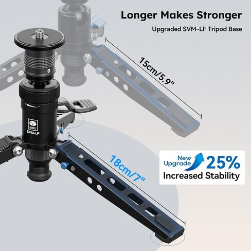 Sirui SVM-145P مونوبود الألياف الكربونية السريعة مع مجموعة قاعدة المشبك QC-55 ، 57 بوصة monopod مع أقدام دواسة ، تعديل ارتفاع خطوة واحدة ، وحدات 3 في 1 in Saudi Arabia