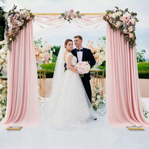 Wedding Arch Backdrop Stand Square 6.5FT Heavy Duty Metal Frame, Balloon Arch Stand Adjustable Photo Booth Decor for Baby Showers, Halloween Parties, Birthdays, Anniversaries in Kuwait