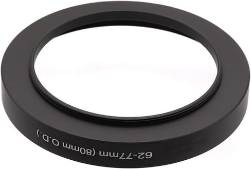 Step Up Adapter Ring for 44mm/46mm/48mm/54mm/62mm Lens to 77mm Filter Thread Compatible with O.D 80mm Matte Box (44-77/80mm) in Kuwait