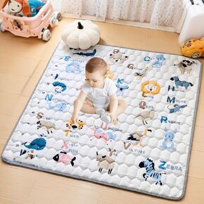 حصيرة لعب الأطفال للأرضية ، 50 "× 50" أكثر سماكة كبيرة من الرغوة الرغوية الرغوية للرضع للأطفال ، والأطفال الصغار ، واللعب غير القابل للطي قابلة للطي للمسرح والأرضية (الحيوانات والرسائل) in Kuwait