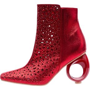 Lady Couture Breeze Metallic Laser-Cut Bootie On A 3.5 Inch Circular Heel in Saudi Arabia