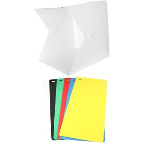 POPETPOP 1Set Mini Portable Dual Light Photography Studio Tent with Color Backgrounds Lighting Cube for Jewelry Accessories and Items in Saudi Arabia