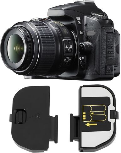 غطاء باب البطارية 2PCS SLR Digital Camera Battery Lid Cap متوافق مع Nikon D90 D80 D50 D70 D70S Cameras in Saudi Arabia