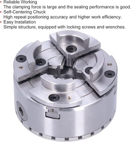 Zjchao Self Contering مخرطة Chuck 4 Jaw M33 Thread 96mm Woodturning Chuck لآلة الأعمال الخشبية مع مفاتيح KP96-B 0.03 ملم دقة in Saudi Arabia