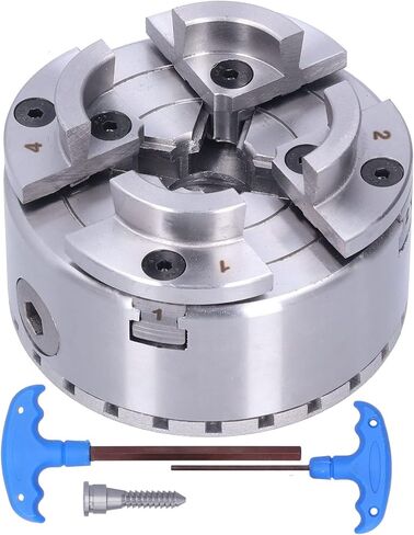 Zjchao Self Contering مخرطة Chuck 4 Jaw M33 Thread 96mm Woodturning Chuck لآلة الأعمال الخشبية مع مفاتيح KP96-B 0.03 ملم دقة in Saudi Arabia