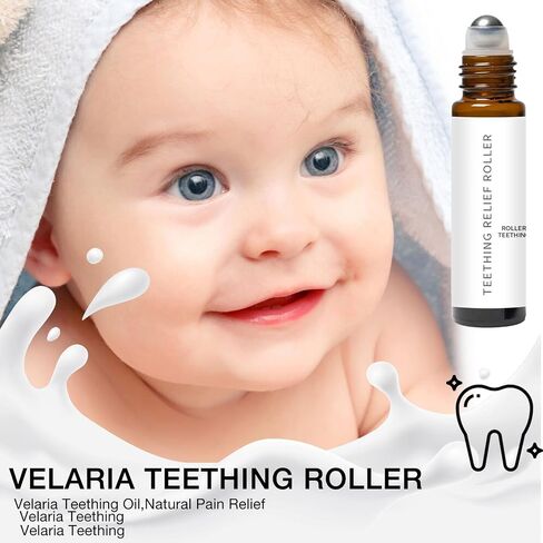 3PCS Velaria Teething Roller All Natural for Babies, Velaria Baby Teething Oil Roller, Natural Relief Roller,10ML/0.34FL.OZ in Saudi Arabia