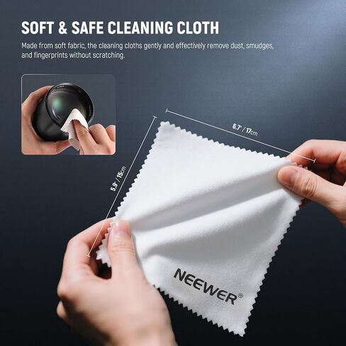 NEWER 16 in 1 Camera Lens Cleaning Kit ، 1x Brush + 1x Air Blower + 1x Cleaning مسحة لمستشعر الإطار الكامل 24 مم + رذاذ نظافة 1x + 2x قطعة عدسة رطبة ، ومسح العدسة HM-44 in Saudi Arabia