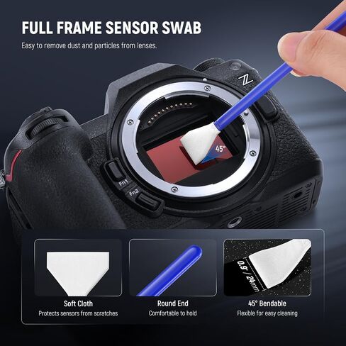 NEWER 16 in 1 Camera Lens Cleaning Kit ، 1x Brush + 1x Air Blower + 1x Cleaning مسحة لمستشعر الإطار الكامل 24 مم + رذاذ نظافة 1x + 2x قطعة عدسة رطبة ، ومسح العدسة HM-44 in Saudi Arabia