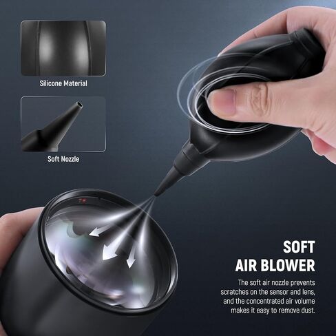NEWER 16 in 1 Camera Lens Cleaning Kit ، 1x Brush + 1x Air Blower + 1x Cleaning مسحة لمستشعر الإطار الكامل 24 مم + رذاذ نظافة 1x + 2x قطعة عدسة رطبة ، ومسح العدسة HM-44 in Saudi Arabia