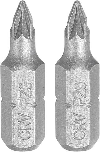 HARFINGTON 2pcs PZ2 Screwdriver Bits 1/4" Hex Shank Magnetic Head 1" Length CR-V Steel Phillips Slotted Drill Bits for Repair Work Electric Screw Driver in Saudi Arabia