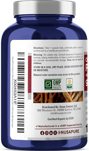 NusaPure Red Korean Panax Ginseng 4,800mg 200 Veggie Caps (Non-GMO, Extract 12:1 & Gluten-Free) in Saudi Arabia