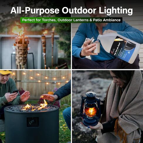 Firefly Tiki Torch Fuel – Clean-Burning Outdoor Lamp Oil for Tiki Torches and Lanterns. Low Smoke, Long-Lasting – Outdoor Patio & Garden Use (Citronella, 2 Gallons) in Kuwait
