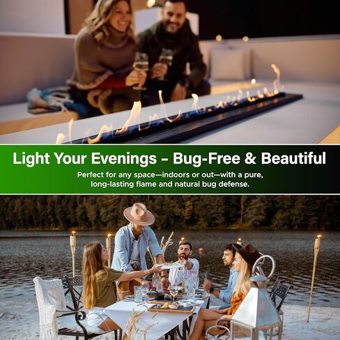 Firefly Tiki Torch Fuel – Clean-Burning Outdoor Lamp Oil for Tiki Torches and Lanterns. Low Smoke, Long-Lasting – Outdoor Patio & Garden Use (Citronella, 2 Gallons) in Kuwait