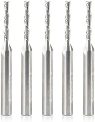 Amana Tool 46225-5 5-Pack SC Spiral Plunge 1/8 D X 13/16 CH X 1/4 SHK X 2-1/2 inch طول 2 VILUTE DOWN ROUTER BITS in Saudi Arabia