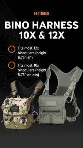 Mystery Ranch Bino Harness 12x Bag – 12x Binocular Chest Pack for Hiking & Hunting – Foliage, XL in Kuwait