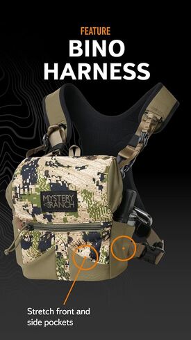 Mystery Ranch Bino Harness 12x Bag – 12x Binocular Chest Pack for Hiking & Hunting – Foliage, XL in Kuwait