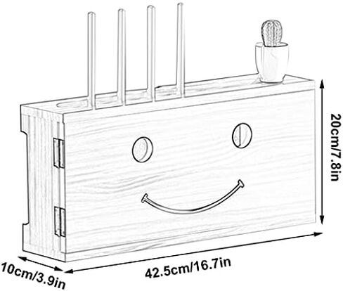 WIFI Router Storage Box Wall Roach Room Room Set Top Box Router Venches Router Organizer Socketing Suckering Wire Box in Kuwait