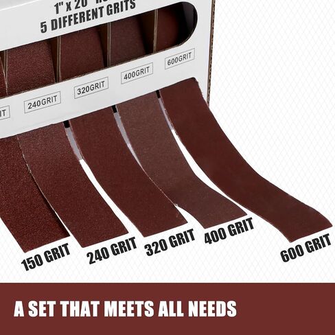 Emery Cloth Roll Assortment, 6 Grits, 1 Inch x 19.7 ft (6m) Sandpaper Roll | 150 240 320 400 600, Emery Cloth for Metal, Wood, Automotive and Furniture, Wet/Dry Abrasive Cloth with Dispenser in Saudi Arabia