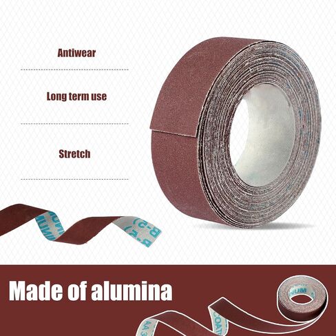 Emery Cloth Roll Assortment, 6 Grits, 1 Inch x 19.7 ft (6m) Sandpaper Roll | 150 240 320 400 600, Emery Cloth for Metal, Wood, Automotive and Furniture, Wet/Dry Abrasive Cloth with Dispenser in Saudi Arabia