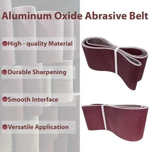 6x89 Inch Sanding Belts, 2 Pcs per Grit (6 Pcs Total) 60/80/120 Grits Aluminum Oxide Abrasive Belts Multi-Grit Assortment for Wood & Metal Sanding/Polishing, Fits Belt Sander in Kuwait