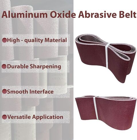 6x89 Inch Sanding Belts, 2 Pcs per Grit (6 Pcs Total) 60/80/120 Grits Aluminum Oxide Abrasive Belts Multi-Grit Assortment for Wood & Metal Sanding/Polishing, Fits Belt Sander in Kuwait
