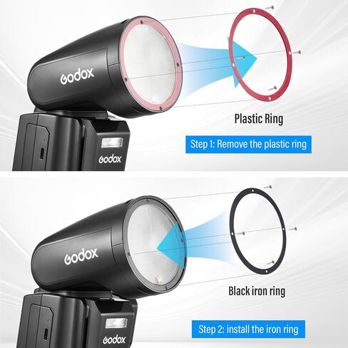 Godox V1 N U Round Head Flash with Magnetic Ring Kit for Nikon in Saudi Arabia