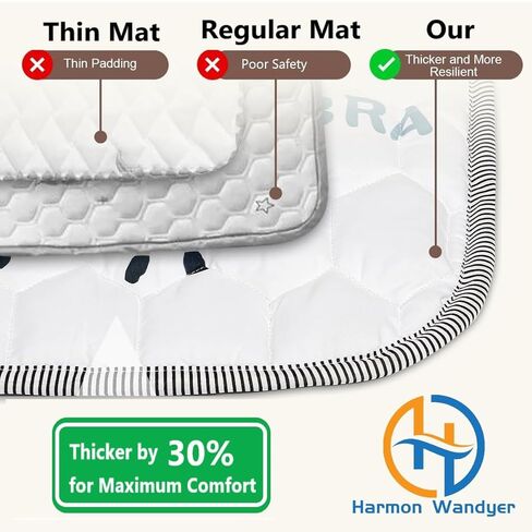 حصيرة لعب الأطفال للأرضية ، 50 "× 50" أكثر سماكة كبيرة من الرغوة الرغوية الرغوية للرضع للأطفال ، والأطفال الصغار ، واللعب غير القابل للطي قابلة للطي للمسرح والأرضية (الحيوانات والرسائل) in Kuwait