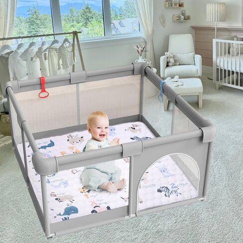 حصيرة لعب الأطفال للأرضية ، 50 "× 50" أكثر سماكة كبيرة من الرغوة الرغوية الرغوية للرضع للأطفال ، والأطفال الصغار ، واللعب غير القابل للطي قابلة للطي للمسرح والأرضية (الحيوانات والرسائل) in Kuwait