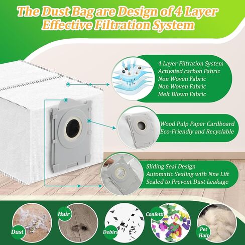 14pcs أكياس الغبار لـ ecovacs deebot x8 pro omni/x8 omni/x9 pro omni/t50 pro omni/t50 max pro omni/t50 omni/t80 omni gust bag bace bags robot facs fact in Saudi Arabia