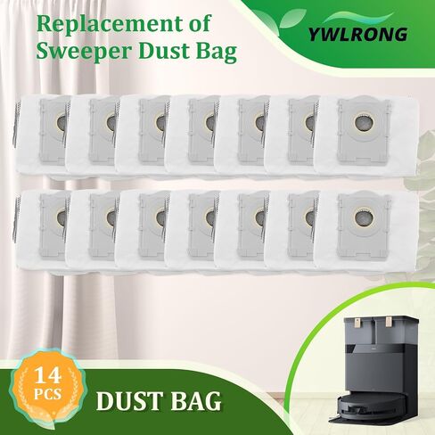 14pcs أكياس الغبار لـ ecovacs deebot x8 pro omni/x8 omni/x9 pro omni/t50 pro omni/t50 max pro omni/t50 omni/t80 omni gust bag bace bags robot facs fact in Saudi Arabia