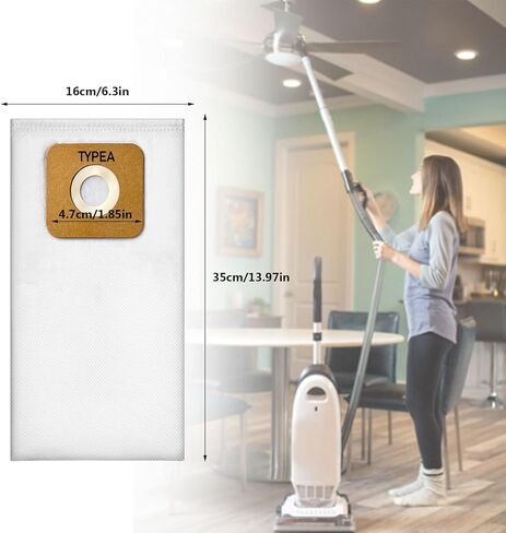 أكياس الفراغ من النوع A HEPA لـ Riccar لمعظم Vibrance/R-Series و Simplicity 5000/6000-استبدال RAH-6/SAH-6 ، ترشيح 5 طبقات ، 99.97 ٪ التقاط الغبار (6) in Kuwait