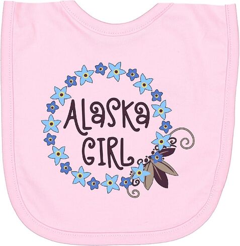 inktastic Alaska Girl Forget-Me-not Flower Newborn Bib in Kuwait