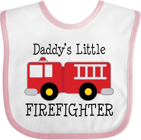 inktastic Daddy's Little Firefighter Baby Bib in Saudi Arabia