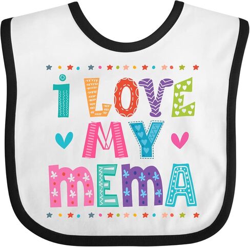 inktastic I Love My Mema Grandchildren Baby Bib in Saudi Arabia