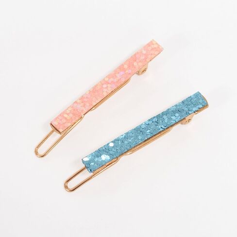 MERI MERI RAINBOW CLIPS (6 عدد ، للجنسين ، الكبار ، قسم الأطفال ، مقطع الشعر ، نمط قوس قزح ، زخرفة بريق) in Saudi Arabia