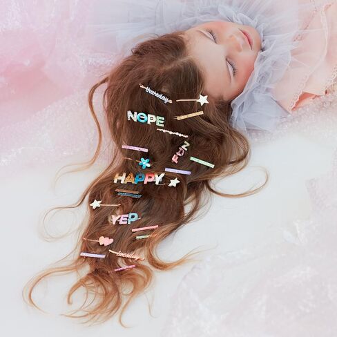 MERI MERI RAINBOW CLIPS (6 عدد ، للجنسين ، الكبار ، قسم الأطفال ، مقطع الشعر ، نمط قوس قزح ، زخرفة بريق) in Saudi Arabia