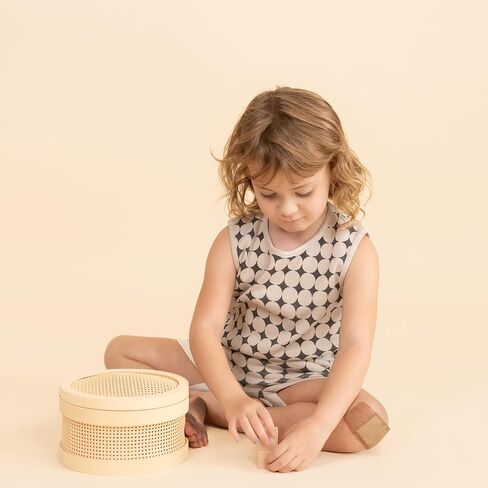 MakeMake Organics GOTS Certified Organic Cotton Infant Unisex Baby Kids Toddler Boys Girls Tank Tee with Matching Shorts in Kuwait