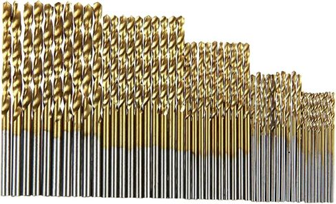 عام 3x 100x Titanium Twist Twist مجموعة عالية السرعة من الصلب ، تغيير سريع لمشروع DIY in Kuwait
