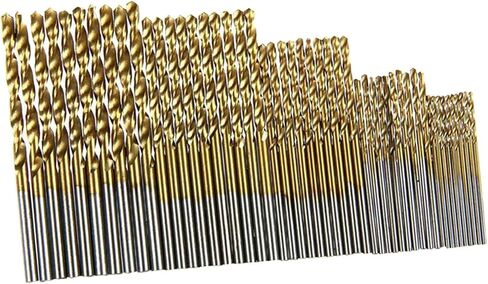 عام 3x 100x Titanium Twist Twist مجموعة عالية السرعة من الصلب ، تغيير سريع لمشروع DIY in Kuwait