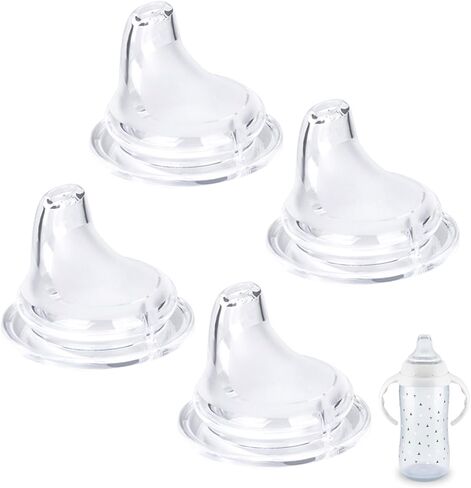 4/6 حزم استبدال Silicone Spout متوافق مع كوب متعلم NUK وكوب نشط ، ناعم الانتقال الناعم لأكواب sippy ، تسرب ، خالية من BPA ، سهلة التنظيف المتوسطة (4 عبوات) in Kuwait